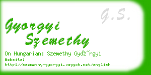 gyorgyi szemethy business card